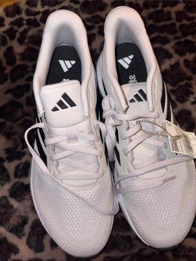 adidas White and Black Lightweight Training Sneakers